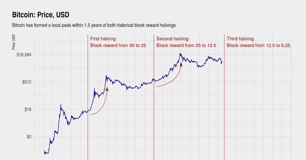 bitcoin stock market: Stock-to-flow model of the Bitcoin price showing each Bitcoin Cycle