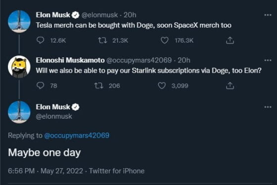 SpaceX merchs will be buyable in Doge soon 4
