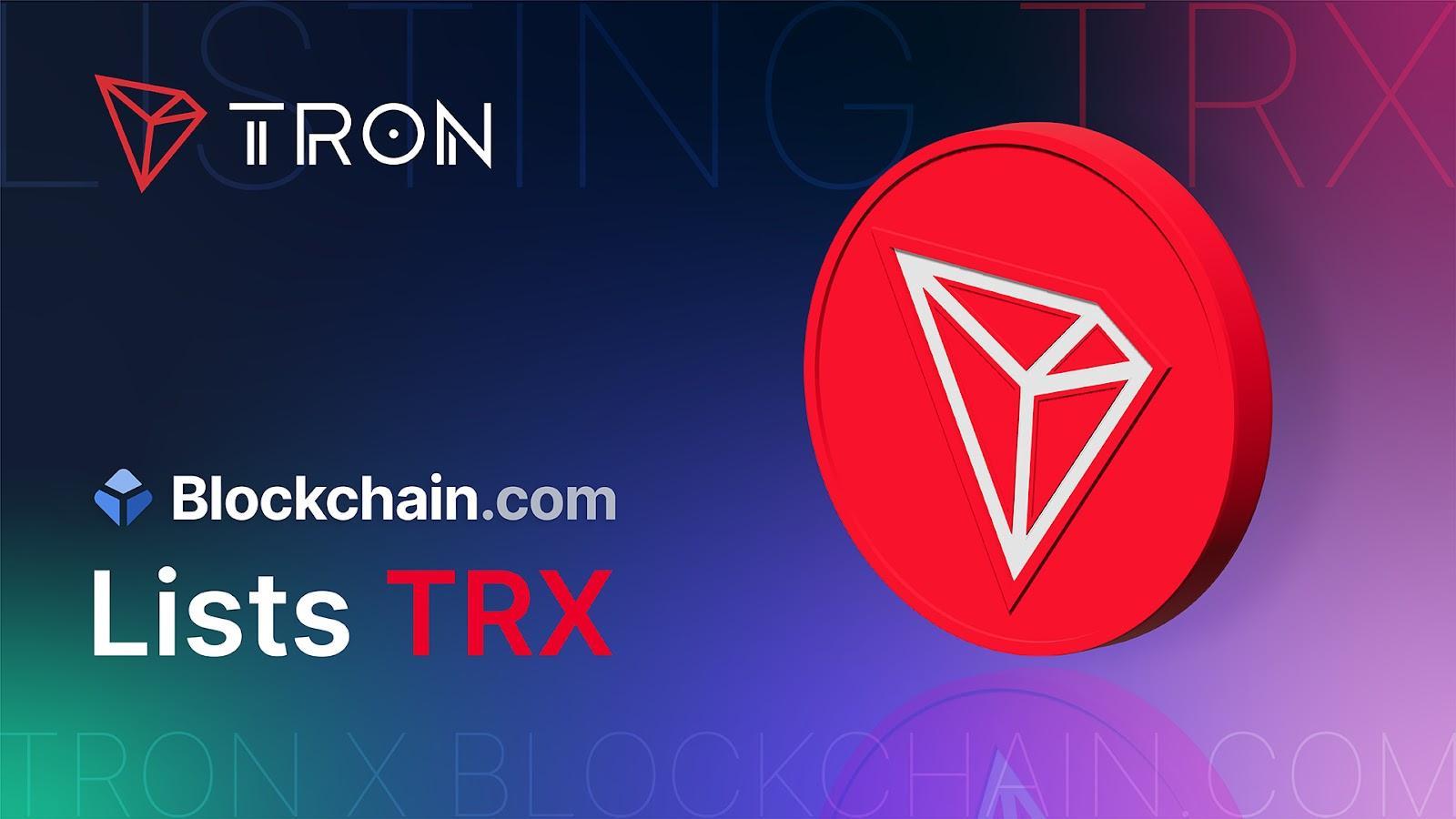 Blockchain.com Lists TRX in its Wallet and Exchange 7
