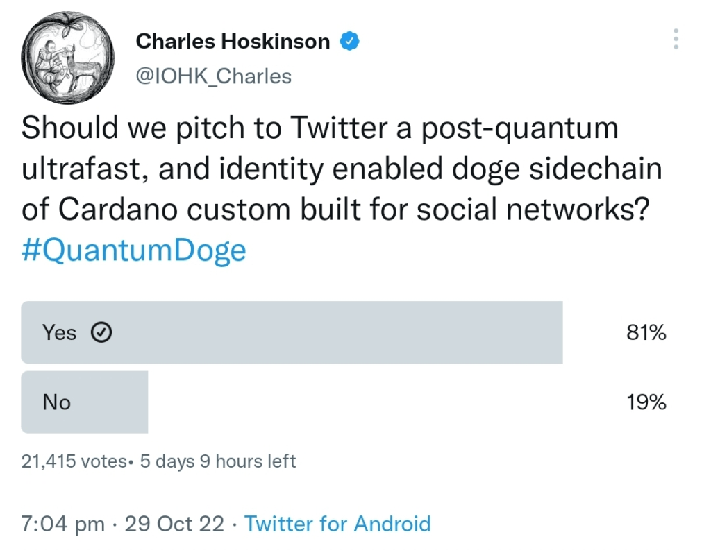 Dogecoin finally has a use case, Says Hoskinson 9
