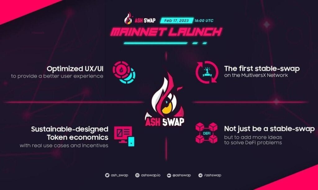 AshSwap the first stable-swap DEX Launches on MultiversX Mainnet 7