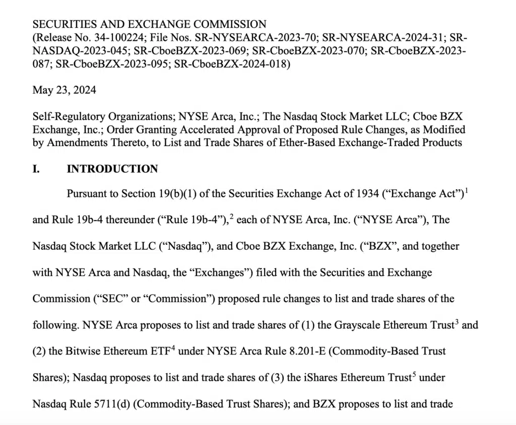 SEC Approves Spot Ether ETFs 32