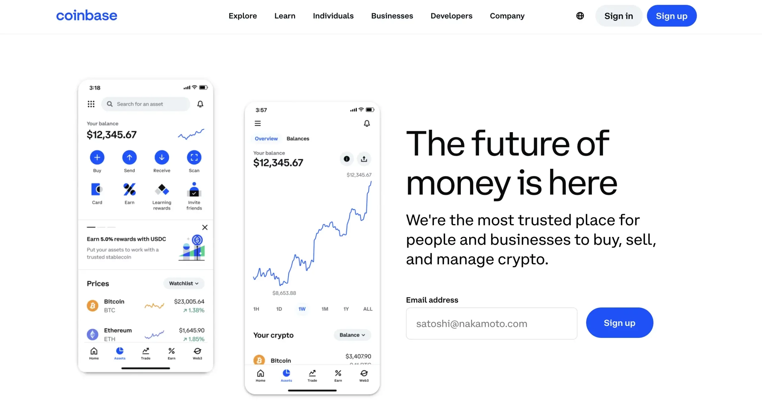 4. Coinbase - Spin The Wheel for USD or a Bitcoin Bonus