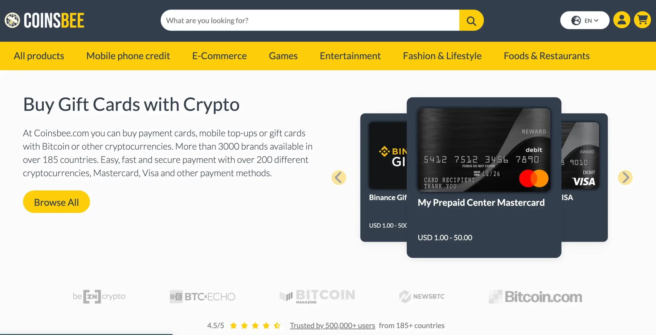 CoinsBee Coinbase Gift Card