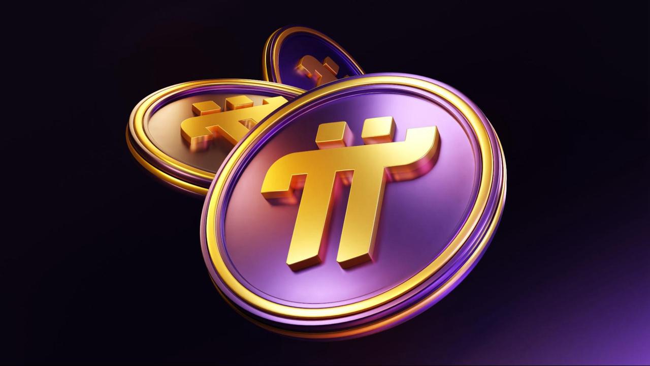 Pi Coin (PI) Dark Background