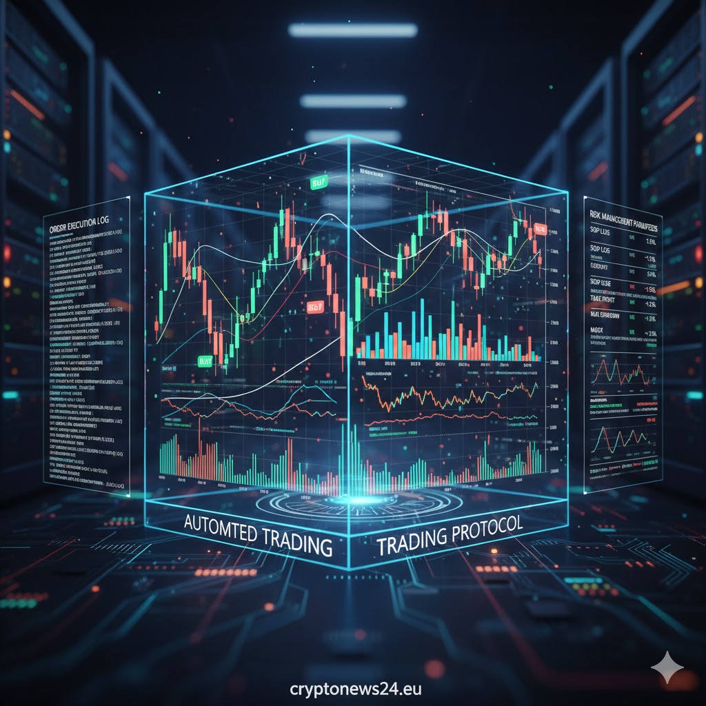 Professional trading bot interface showing real-time API data execution and technical indicators. Professional trading bot interface showing real-time API data execution and technical indicators.