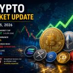 Crypto market update July 15 2026 — Bitcoin price chart above $65,500 with top 10 coin icons