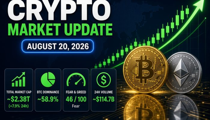 crypto market update august 20 2026