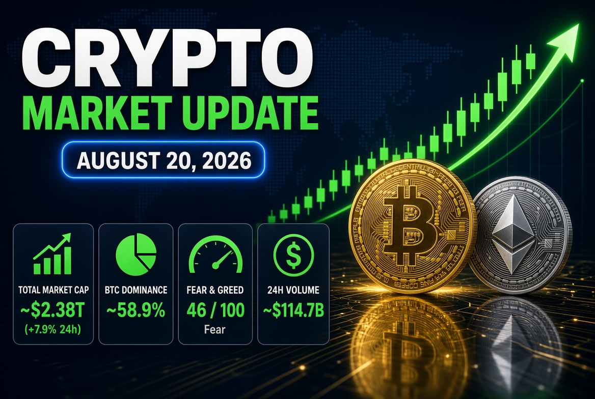 crypto market update august 20 2026